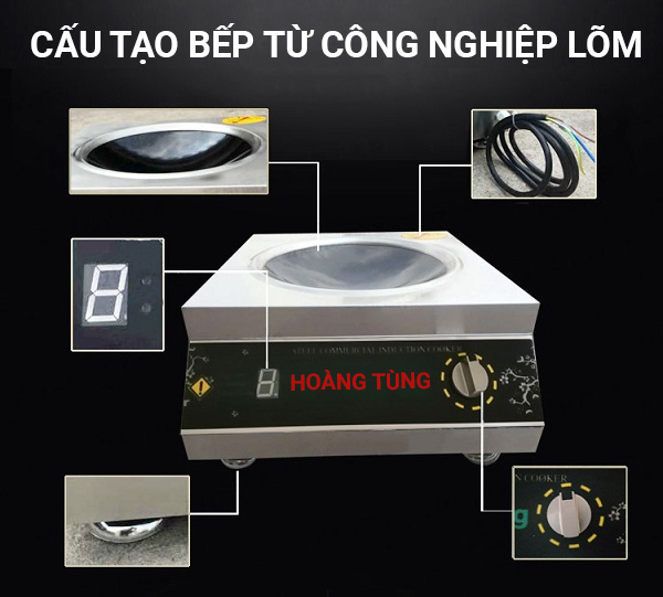 Cấu tạo của Bếp Từ Công Nghiệp dạng lõm