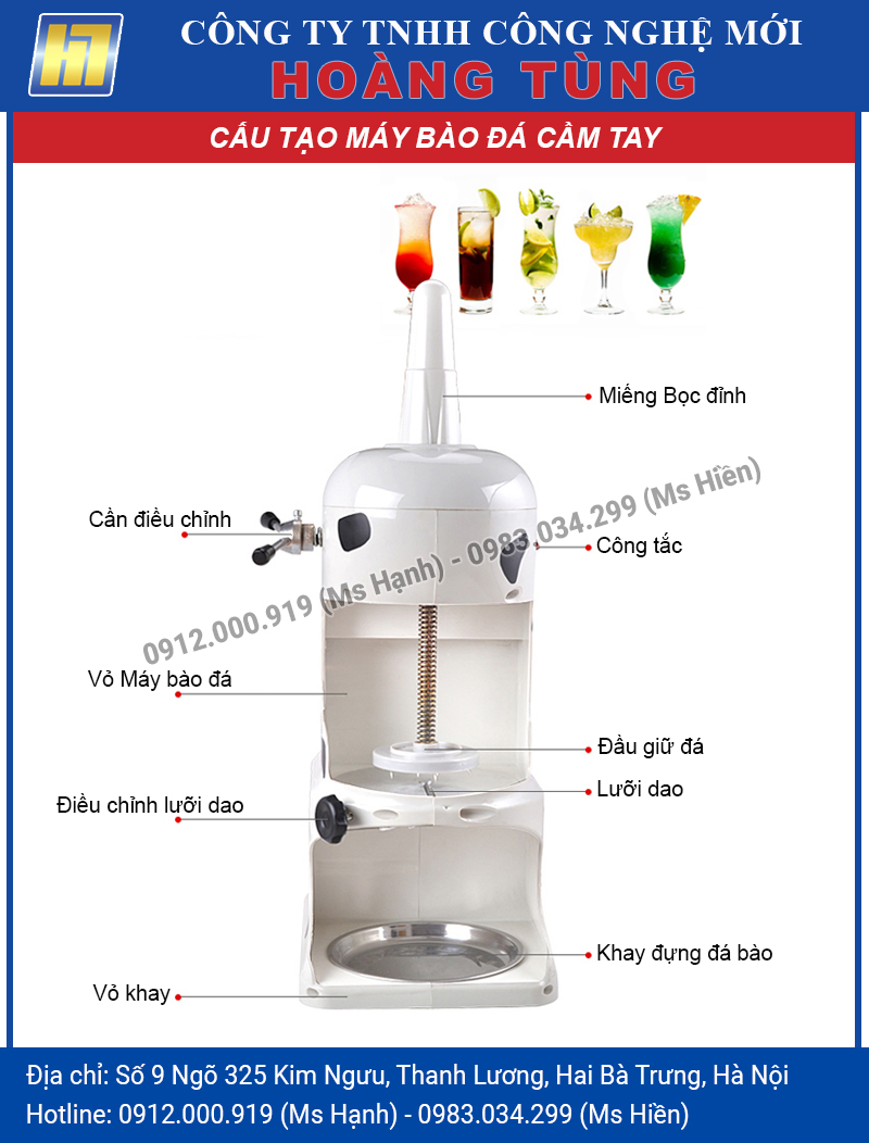 Cấu tạo của Máy Bào Đá cầm tay