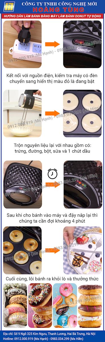 Hướng Dẫn Sử Dụng Máy Làm Bánh Donuts