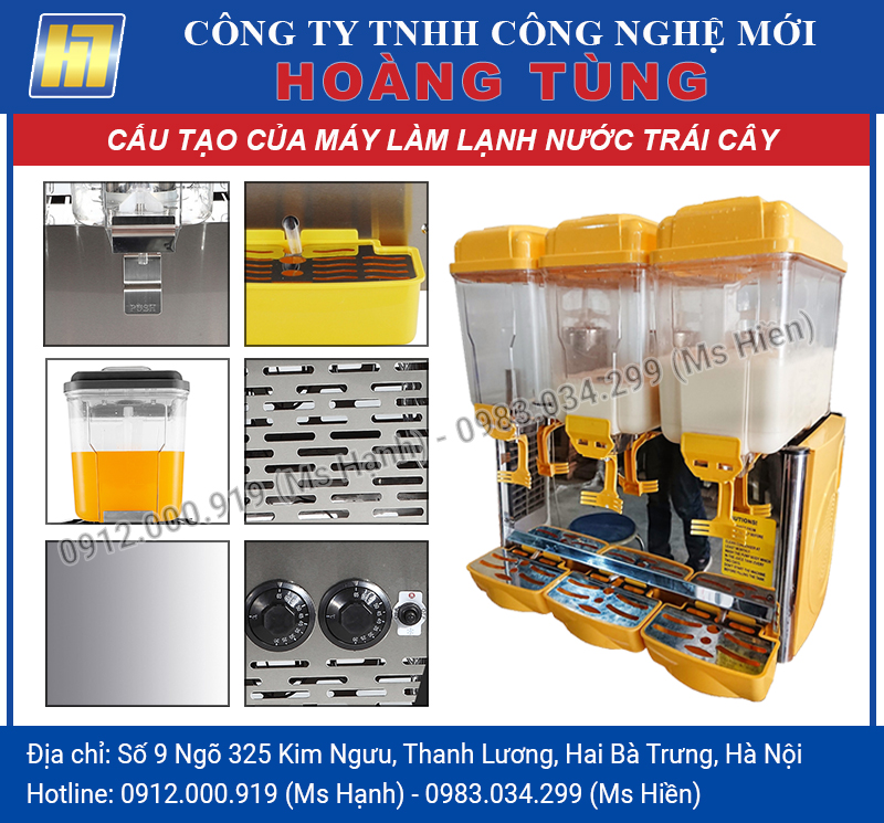 Cấu tạo của Máy Làm Lạnh Nước Trái Cây