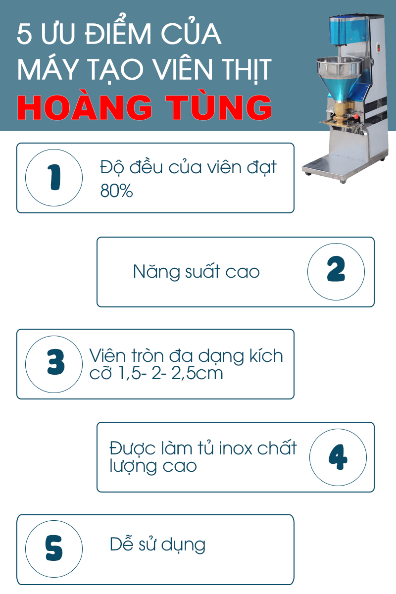 Ưu điểm của Máy Làm Thịt Viên tự động