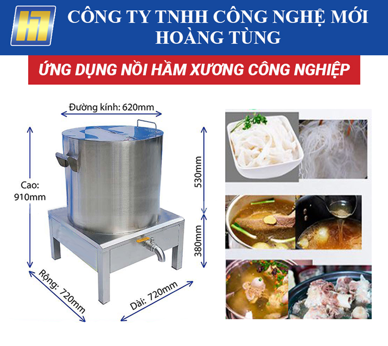 Kích Thước Nồi Hầm Xương cỡ lớn