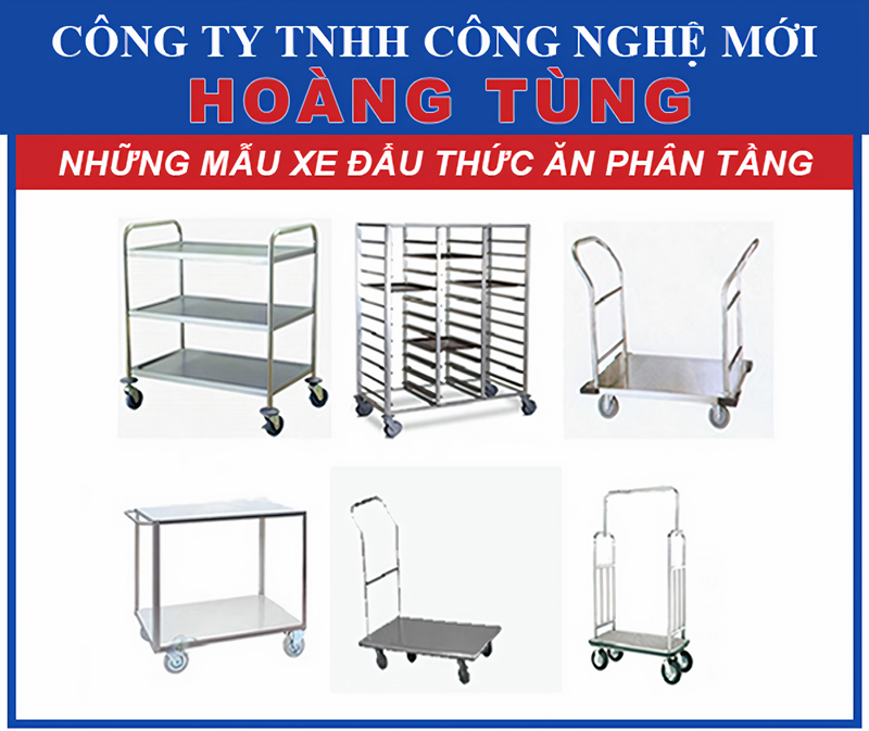 Phân tầng xe đẩy thức ăn Nhà Hàng