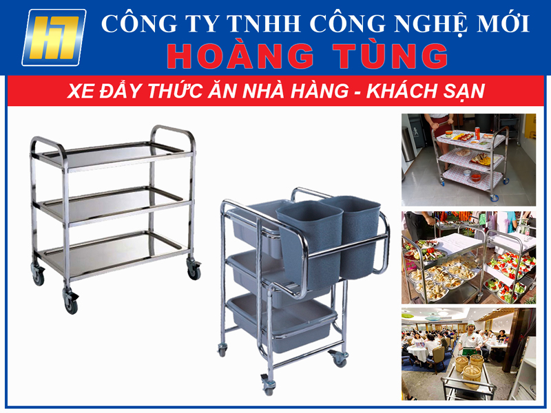 Xe Đẩy Thức Ăn cho Khách Sạn Nhà Hàng