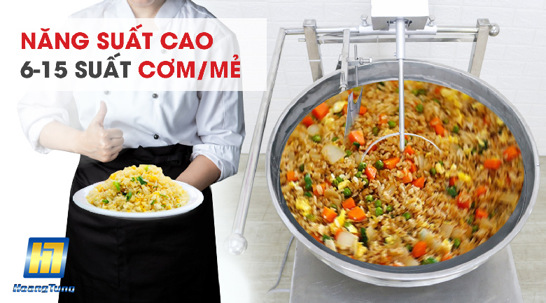 Năng suất vượt trội của Máy Rang Cơm Công Nghiệp